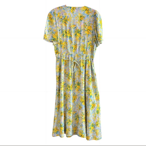 & OTHER STORIES Floral Print Flutter Sleeve Midi Dress Size 4 - Picture 7 of 13